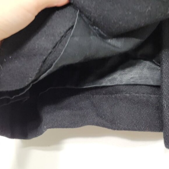 Gallery Vintage Black Button-Down Retro Wool Blend Leopard Print Collar Jacket - Picture 6 of 11